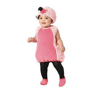 Fuzzy Pink Plush Flamingo Halloween Costume